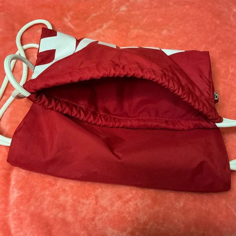 Nike Crimson and White Drawstring Backpack